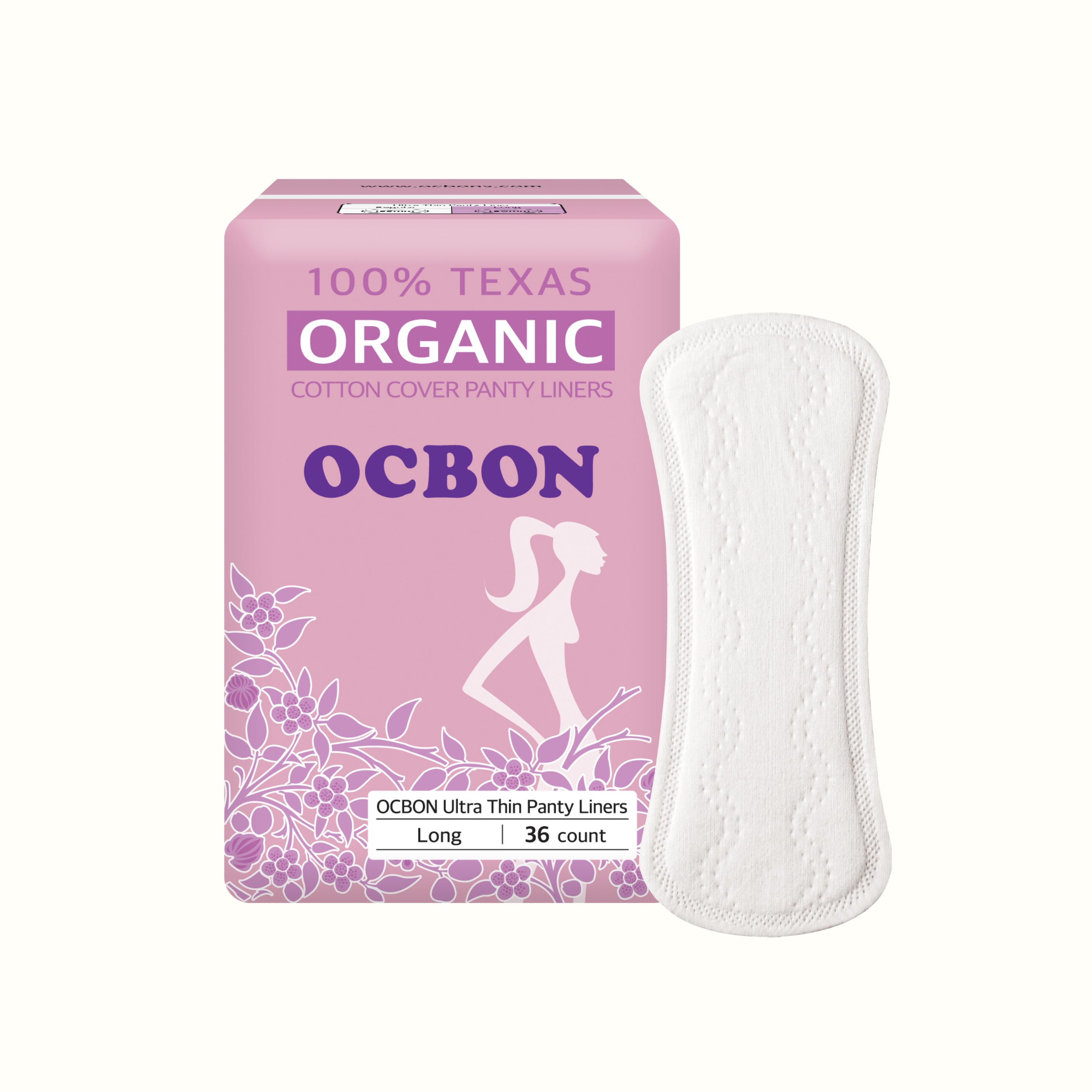 Long Organic Cotton Panty Liners | 36 Count